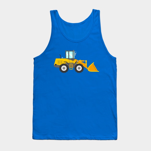 Yellow Bulldozer for Kids Tank Top by vladocar